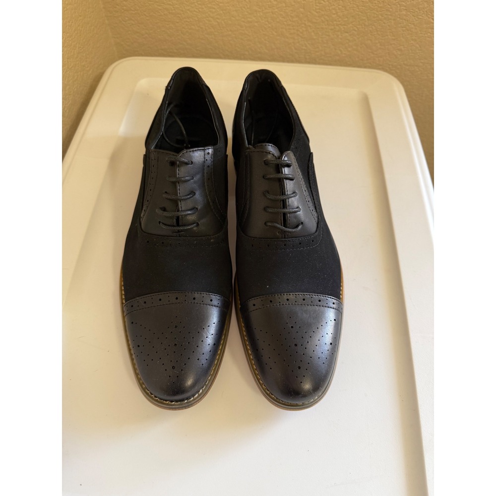UV Signature Mens Black Oxford Dress Shoes  Size 11